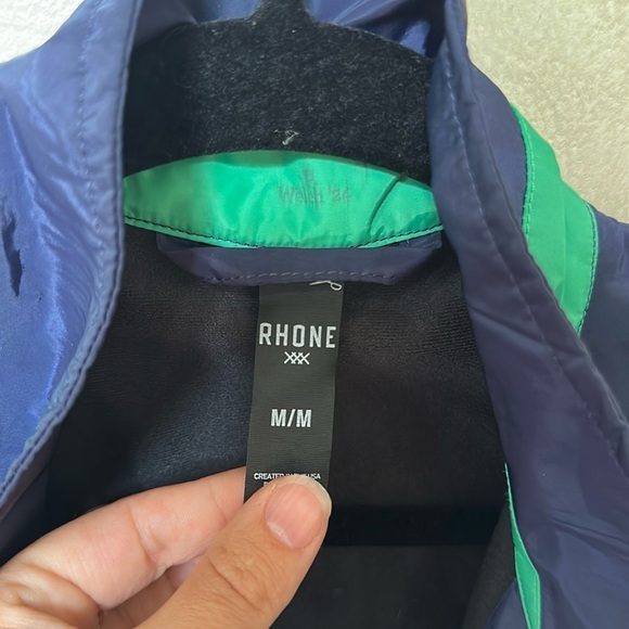 EUC RHONE Navy and Green Windbreaker size medium - Picture 3 of 9